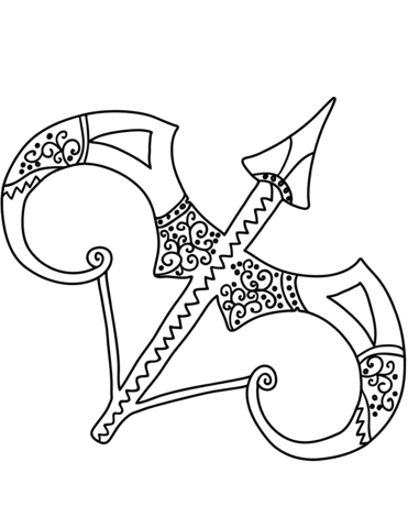 Sagittarius Zodiac Sign Coloring Page